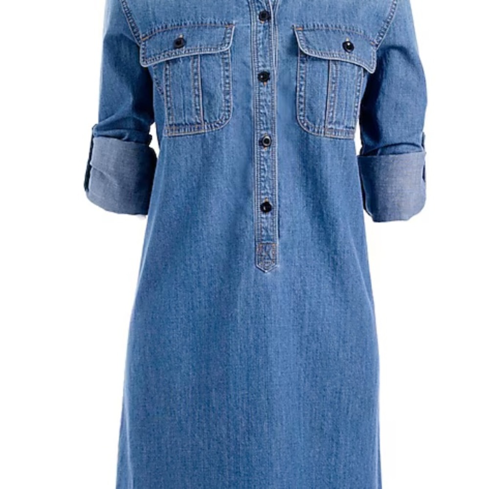 J. Crew Workwear Light Blue Denim Dress size M